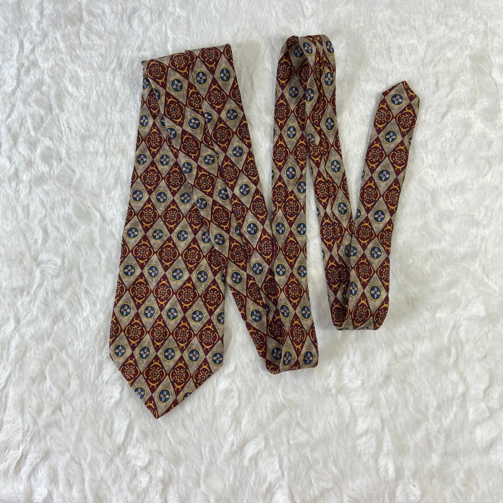 Vintage Christian Dior Cravate 100% Imported Silk Men's Tie Multicolored  print